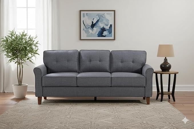 US Pride Three Seater Modern Mid Century Couch