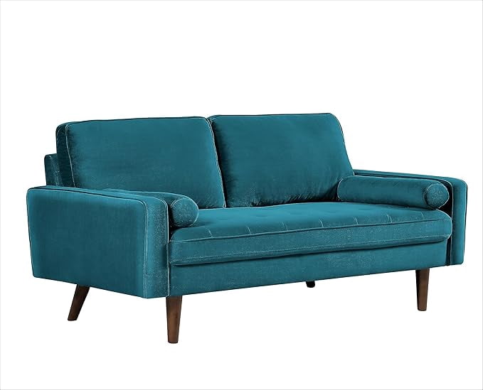 US Pride velvet upholstery square arm loveseat