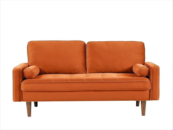 US Pride velvet upholstery square arm loveseat