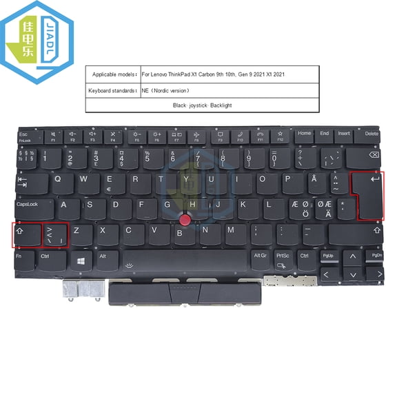 US RU NE Norwegian Backlit Trackpoint Keyboard For ThinkPad X1 Carbon 9th 10th Gen 20XW 21CB Replacement Keyboards