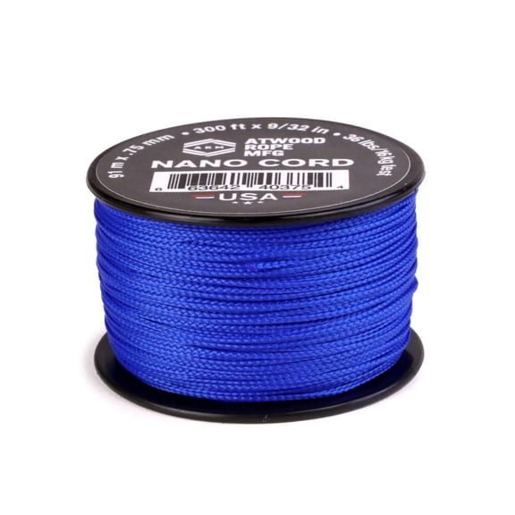 US Ropes Atwood .75mm x 300' Nano Cord Paracord Made in The USA (Ultramarine)
