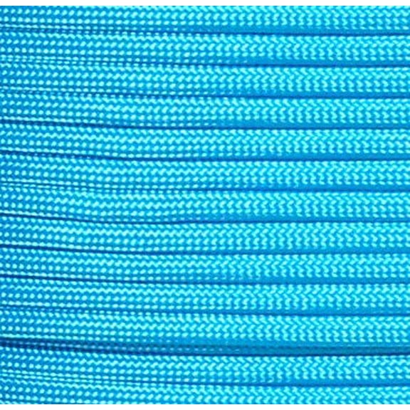 US Ropes Type III Commercial 550 Paracord 100' Hank Made in USA Survival Cord Parachute Outdoor (NeonTurquoise)