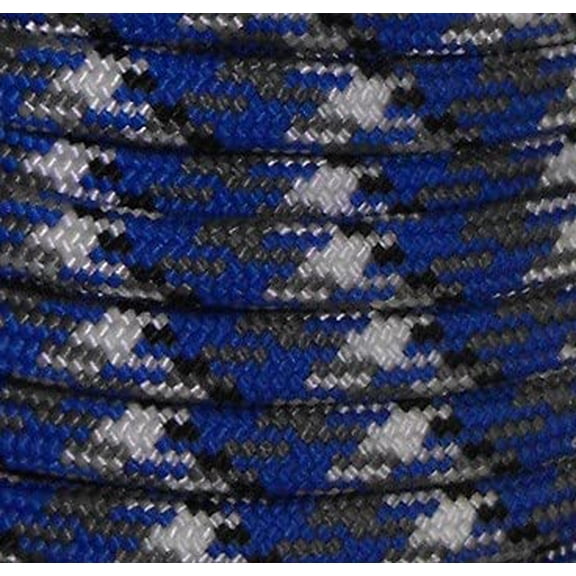 US Ropes Type III Commercial 550 Paracord 100' Hank Made in USA Survival Cord Parachute Outdoor (New Blue Camo)