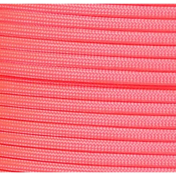 US Ropes Type III Commercial 550 Paracord 100' Hank Made in USA Survival Cord Parachute Outdoor (Salmon)