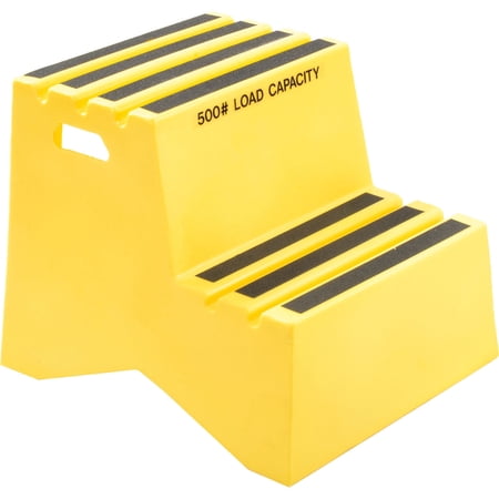 US Roto Molding B2185978 2 Step Plastic Step Stand - Yellow, 21 x 24.5 x 19.5 in.