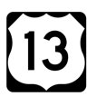 US Route 13 Metal Sign Highway Sign Road Sign Size 12 inch x 12 inch