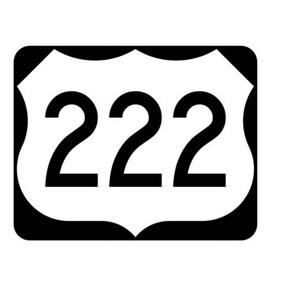US Route 222 metal aluminium Sign R2152 Highway Sign Road Sign Size: 8 x 12 inch