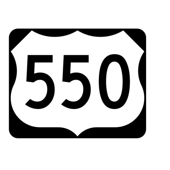 US Route 550 Metal Sign R2210 Highway Sign Road Size: 16 x 12 Inch