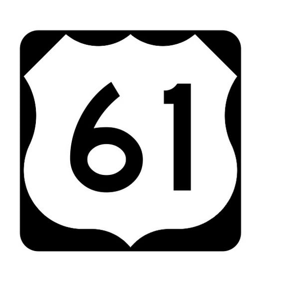 US Route 61 Metal Sign Highway Sign Road Sign Size: 8 inch x 8 inch