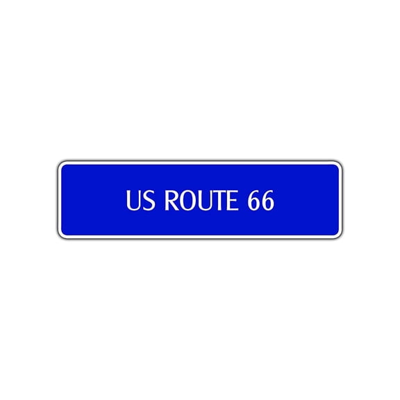 US Route 66 Aluminum Metal Novelty Street Sign US Highway Road Interstate Wall 4x13.5