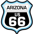 thumbnail image 1 of US Route 66 Arizona Shield - Postcard Sized Vinyl Sticker 4" x 4.25", 1 of 3