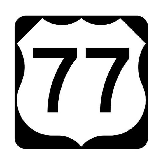 US Route 77 Metal Sign Highway Sign Road Sign Size: 8 inch x 8 inch