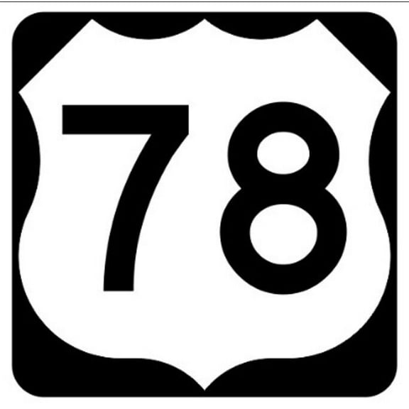 US Route 78 Metal Sign Highway Sign Road Sign Size: 8 inch x 8 inch