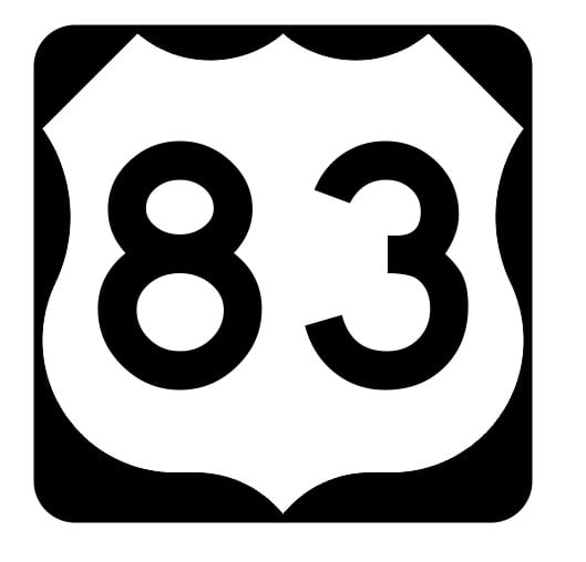 83 Sign US Route 83 Metal Sign Highway Sign Road Sign Size: 12 inch x 12 inch ...
