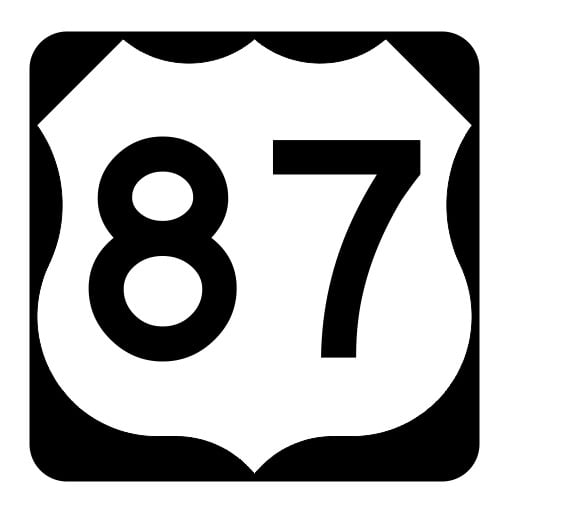 US Route 87 Metal Sign Highway Sign Road Sign Size: 12 inch x 12 inch ...