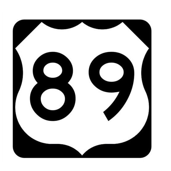 US Route 89 Metal Sign Highway Sign Road Sign Size: 8 inch x 8 inch