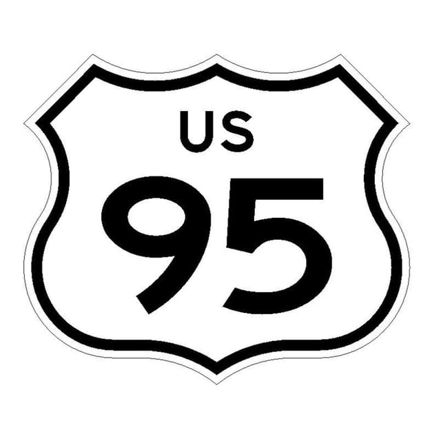 US Route 95 Metal Sign Highway Sign Road Sign Decal Size: 12