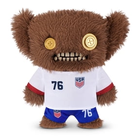 Fuggler US Soccer 9 Inch Plush Collectible Toy (Grumpy Grumps) by ZURU Featuring Funny Ugly Monster Design in Red, White, and Blue Soccer Outfit, Perfect for Fans, Collectors, and Gifting