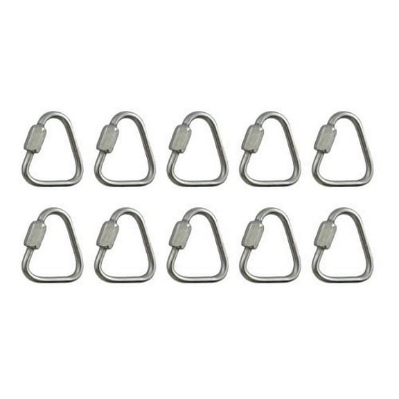 US STAINLESS 10 Pieces Stainless Steel 316 Delta Quick Link 1/8" (3.5mm) Marine Grade Triangle