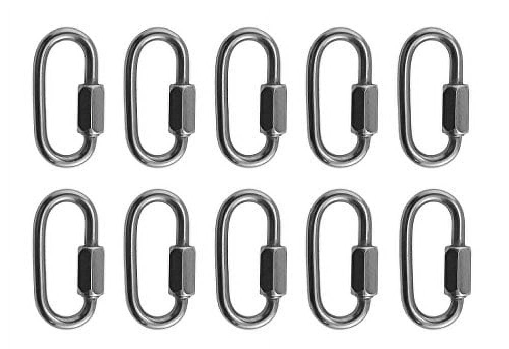 US STAINLESS 10 Pieces Stainless Steel 316 Quick Link 4mm (5/32") Marine Grade