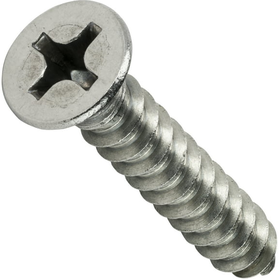 US STAINLESS 100 Pieces US Stainless 316#06 A4 18 x 1" Self Tapping Machine Screw Flat Head Type A Phillips