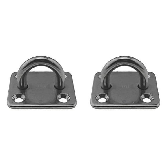 US STAINLESS 2 Pieces Stainless Steel 316 Square Pad Eye 3/16" 5mm (35mm x 30mm) Marine Grade