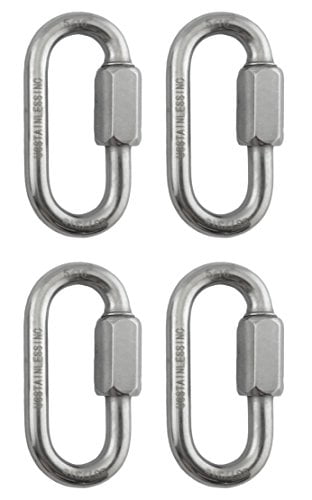 US STAINLESS 4 Pieces Stainless Steel 316 Quick Link 5/16" (8mm) Marine Grade