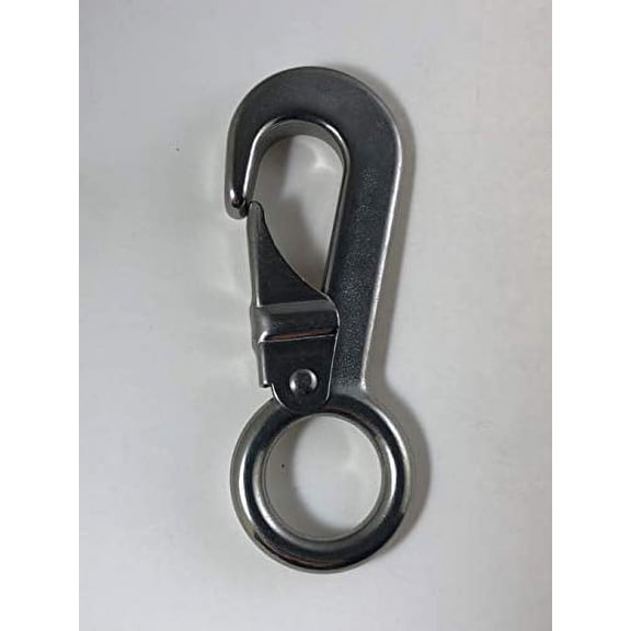 US STAINLESS Stainless Steel 316 5/16" Boat Snap Hook with 5/8" Fixed Eye Marine Grade Fast Eye Safety