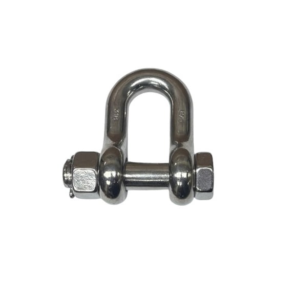 US STAINLESS Stainless Steel (316) Anchor Shackle 5/8" (16mm) Oversized Bolt Pin Forged US Type Marine Grade D Shackle