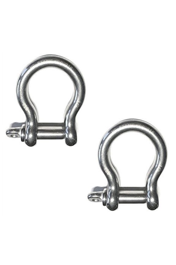 Stainless Steel 316 Forged Bow Shackle (2 Pieces 1/2" 12mm Forged Bow Shackles)