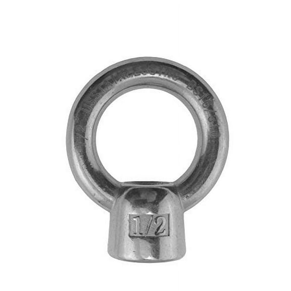 US STAINLESS Stainless Steel 316 Lifting Eye Nut 1/2" UNC Marine Grade Pitch of 13