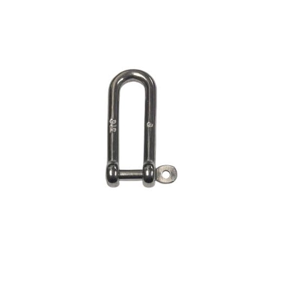 US STAINLESS Stainless Steel 316 Long D Shackle Captive Pin 1/4" (6mm) Dee
