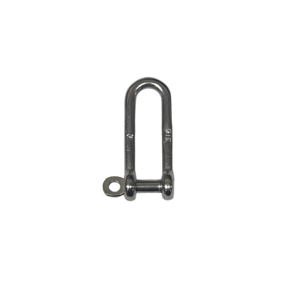 US STAINLESS Stainless Steel 316 Long D Shackle Captive Pin 5/32" (4mm) Dee
