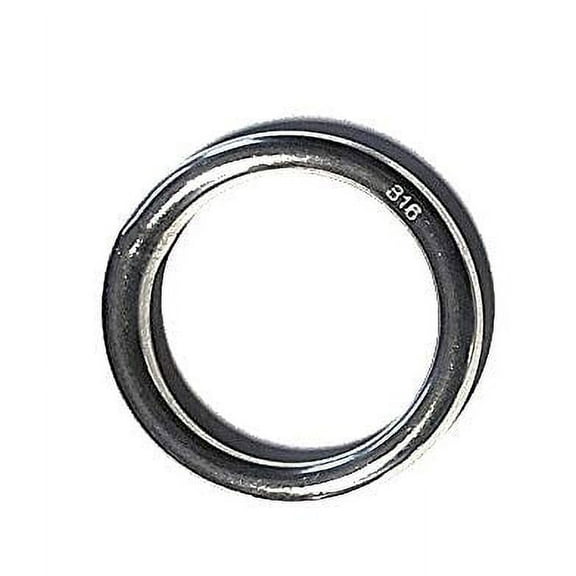 US STAINLESS Stainless Steel 316 Round Ring Welded 3/8" x 2" (10mm x 50mm) Marine Grade