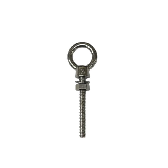 US STAINLESS Stainless Steel 316 (Shape Type 307) Lifting Eye Bolt 1/4" UNC x 50mm Marine Grade