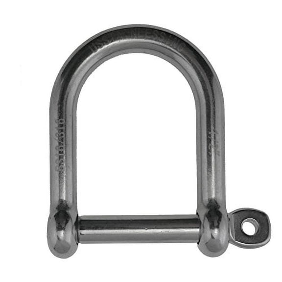 US STAINLESS Stainless Steel 316 Wide D Shackle (1/2" Wide D)