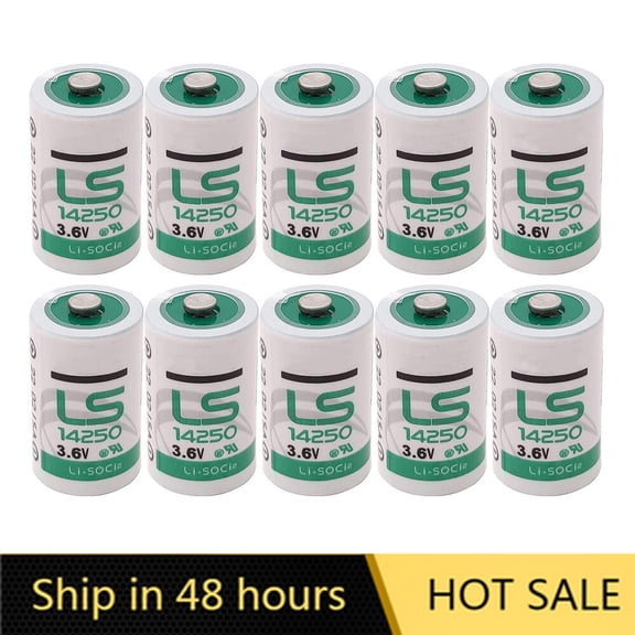 US STOCK 10PCS LS14250 1/2 AA 3.6v 1200mAh LS14250 PLC Lithium Battery Replace Battery