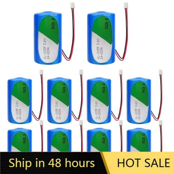 US STOCK 10PCS XL-205F 3.6V D 19000MAH Battery with 2.54 Plug PLC Memory Backup Power Supply Brand New