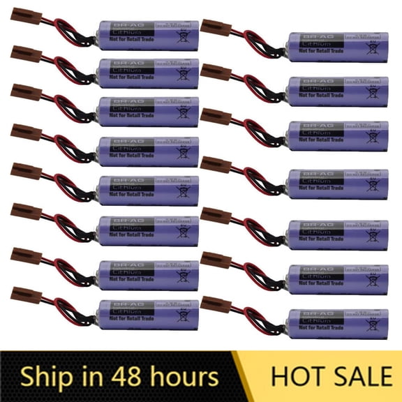 US STOCK (15 Pack) BR-AG Battery BR-AG 3V 1800mah Lithium Battery with Plug for Alarm System