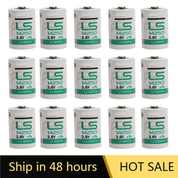 US STOCK 15PCS LS14250 1/2 AA 3.6v 1200mAh LS14250 PLC Lithium Battery Replace Battery