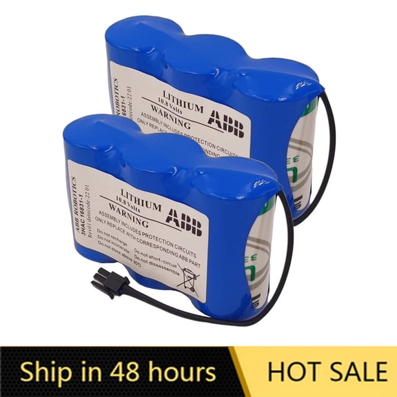 US STOCK  (2 Pack) 3HAC16831-1 17000mAh Battery for ABB Robot Controller Battery 3HAC13150-1