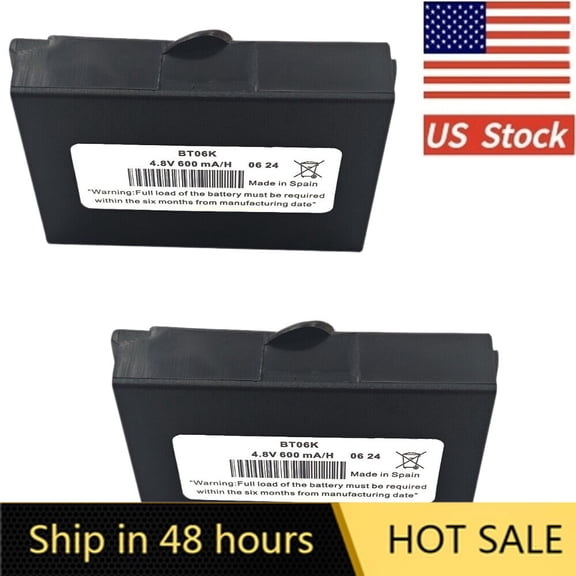 US STOCK (2-Pack) BT06K 4.8V 600mAh Rechargeable Battery Ni-MH Replacement Battery Brand New