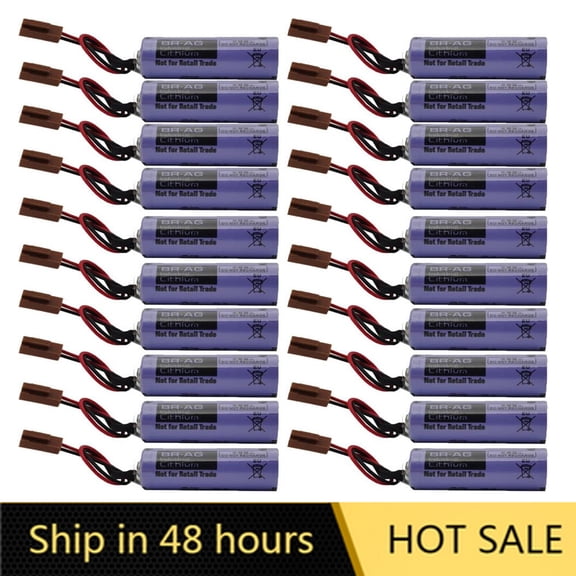 US STOCK (20 Pack) BR-AG Battery BR-AG 3V 1800mah Lithium Battery with Plug for Alarm System