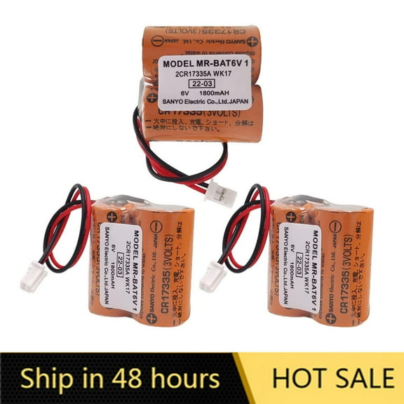 US STOCK (3 Pack) MR-BAT6V1 2CR17335A WK17 6V 1800mAh Battery for Driver MR-J4 Servo System Brand New