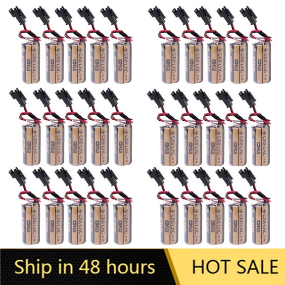US STOCK  30PCS CR8.LHC 3V 2600mAh Lithium Battery for Fuji FDK CR8-LHC with Black Plug