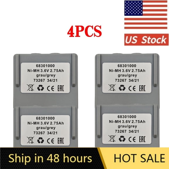 US STOCK (4-Pack) 68301000 2750mAh Rechargeable Ni-MH Battery For Hetronic Remote 68300900