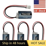 US STOCK 4 Pack For Tekcell SB-AA02 3.6V Li-on Battery 1/2AA 1200mAh LS14250 PLC with Plug Brand new