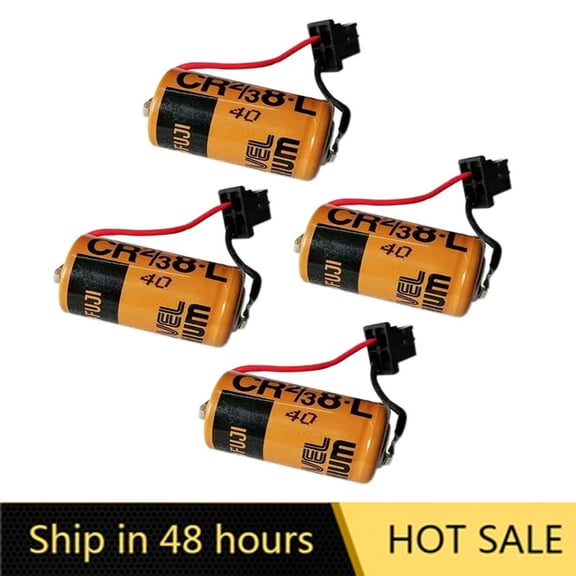 US STOCK  4PCS CR2/3 8.L 3V Battery 2000mAh For Fuji PLC Memory Backup Power Supply
