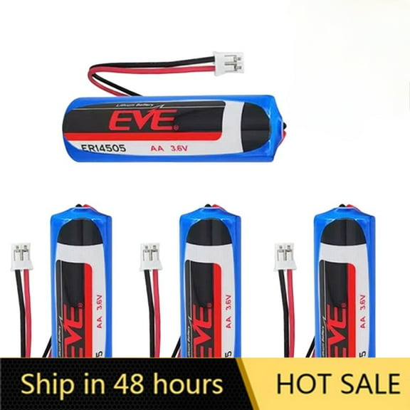 US STOCK 4PCS ER14505 3.6V 2700mAh Non-rechargeable Li-ion Battery with 2.0 White Plug Brand New