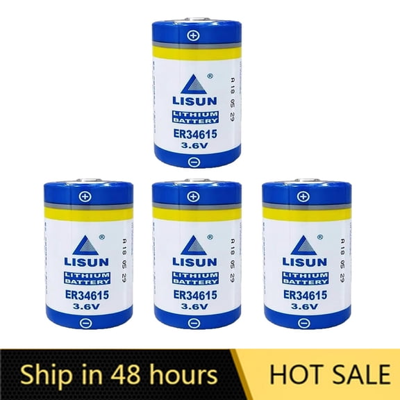 US STOCK 4PCS ER34615 3.6V 19000mAh D Size Lithium Battery for CNC Machine Without Plug